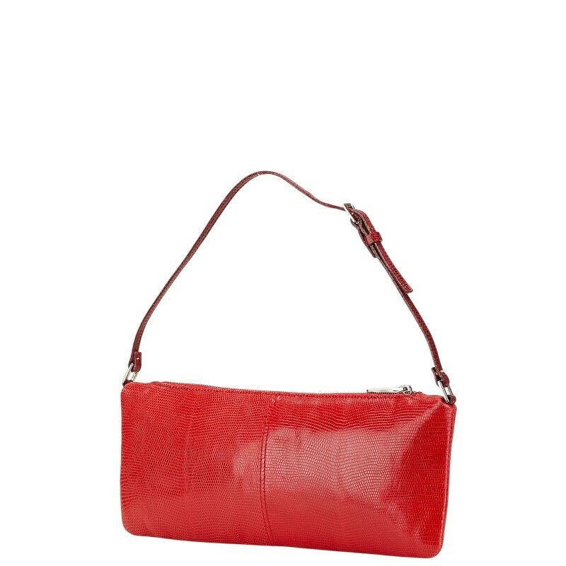 Valentino Handbag Shoulder Bag Purse Pouch Leather Red Authentic Women's Used