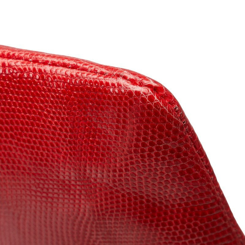 Valentino Handbag Shoulder Bag Purse Pouch Leather Red Authentic Women's Used