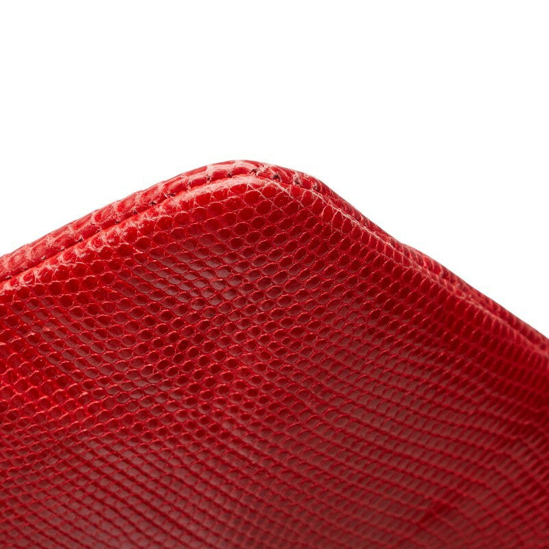 Valentino Handbag Shoulder Bag Purse Pouch Leather Red Authentic Women's Used