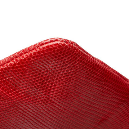 Valentino Handbag Shoulder Bag Purse Pouch Leather Red Authentic Women's Used