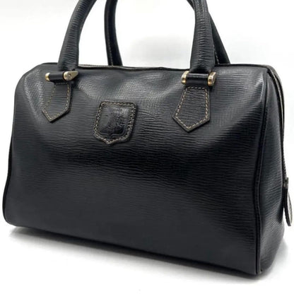 CELINE Hand Bag Tote Purse Mini Boston Bag Macadam Black Authentic