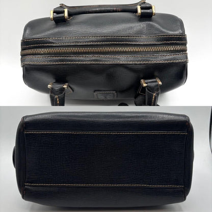 CELINE Hand Bag Tote Purse Mini Boston Bag Macadam Black Authentic