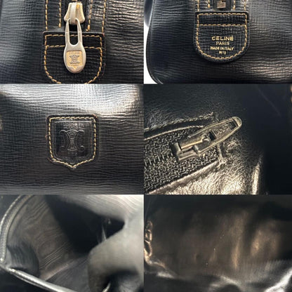 CELINE Hand Bag Tote Purse Mini Boston Bag Macadam Black Authentic