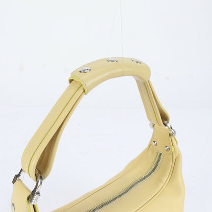 TOD'S Shoulder Bag Purse Leather Yellow Authentic