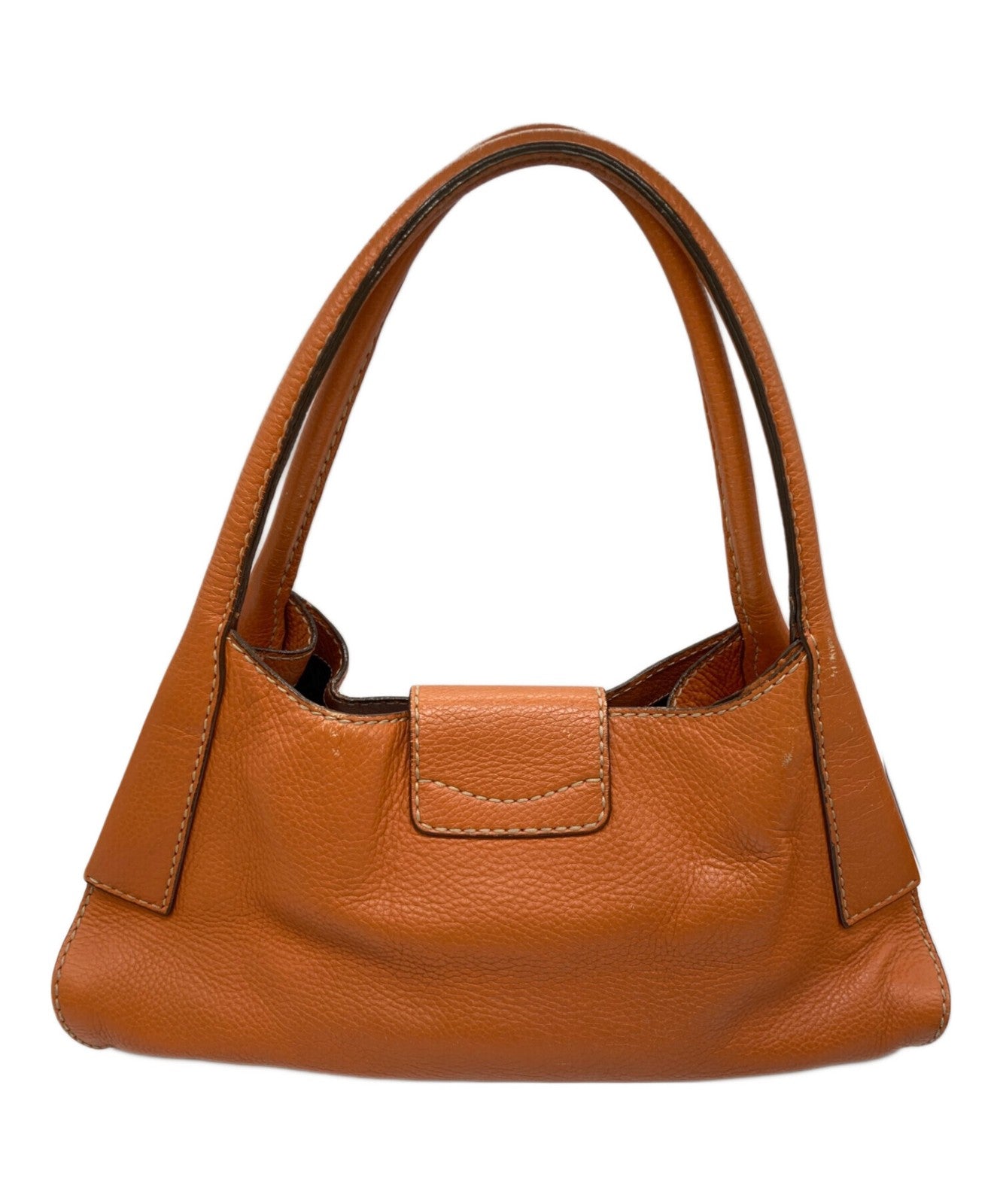 TOD'S Hand Bag Tote Purse Orange Authentic