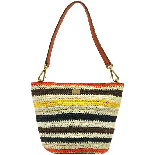 Dolce & Gabbana Shoulder Bag Purse Basket Bag Multicolor Authentic