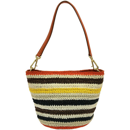 Dolce & Gabbana Shoulder Bag Purse Basket Bag Multicolor Authentic