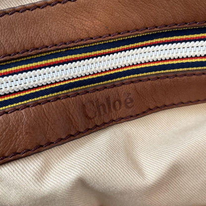 Chloe Hand Bag Tote Purse Leather Brown Authentic