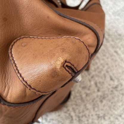 Chloe Hand Bag Tote Purse Leather Brown Authentic