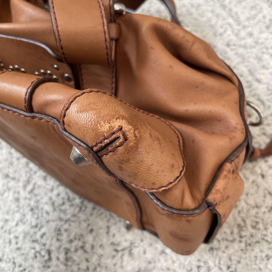 Chloe Hand Bag Tote Purse Leather Brown Authentic