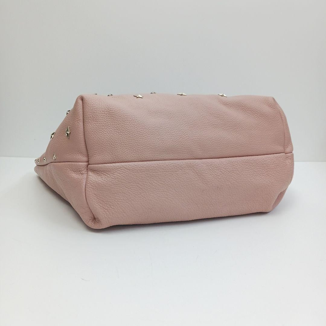 Red Valentino Hand Bag Tote Purse Leather Pink Authentic