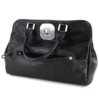 Longchamp Hand Bag Tote Purse 2way Leather Black Authentic