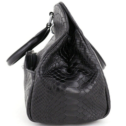 Longchamp Hand Bag Tote Purse 2way Leather Black Authentic