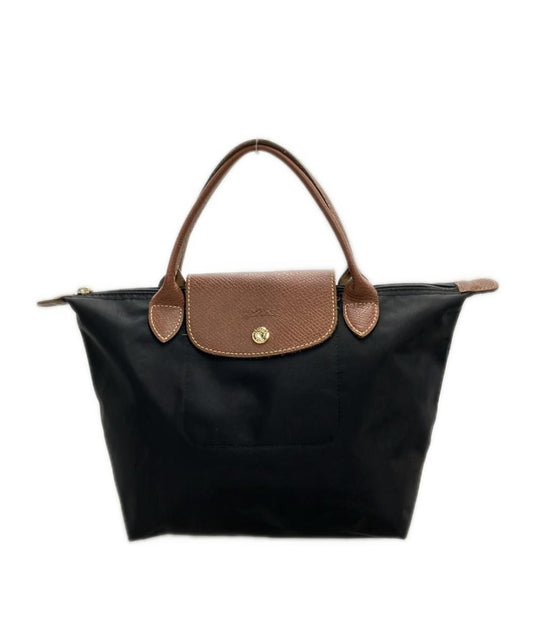 Longchamp Hand Bag Tote Purse Le Pliage Black Authentic