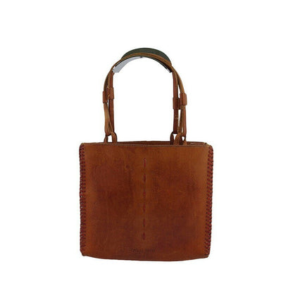 MIU MIU Hand Bag Tote Purse Leather Beige Authentic
