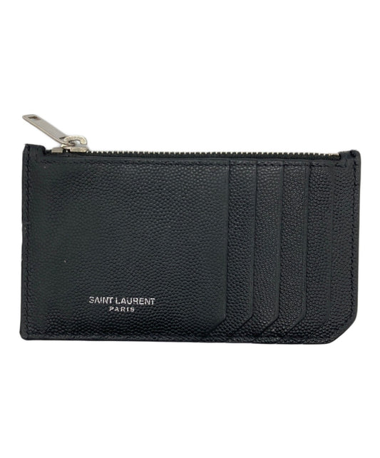 Saint Laurent Paris Card Case Holder Fragment Case Logo Black Authentic