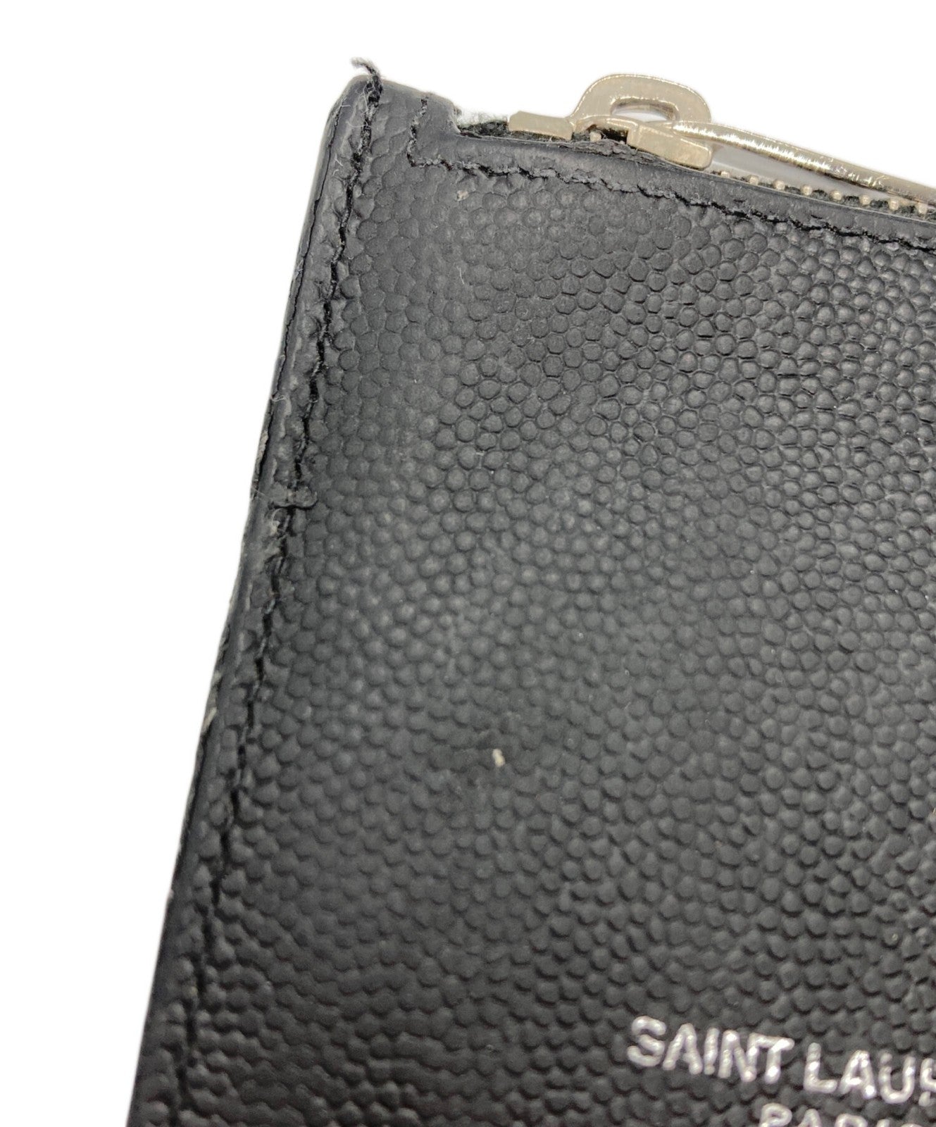 Saint Laurent Paris Card Case Holder Fragment Case Logo Black Authentic