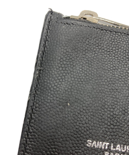 Saint Laurent Paris Card Case Holder Fragment Case Logo Black Authentic