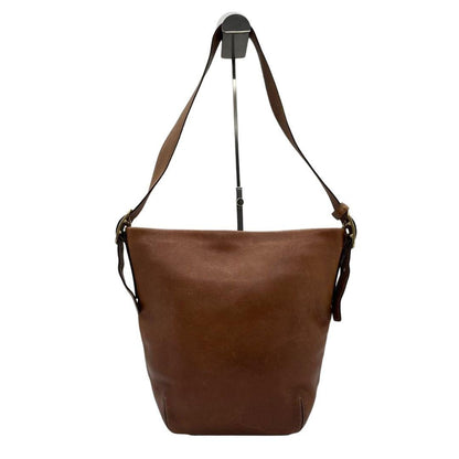 COACH Shoulder Bag Purse 9118 Leather Brown Authentic