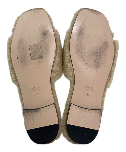 GUCCI Sandals Shoes Interlocking G EU 37 US 7 Beige Authentic