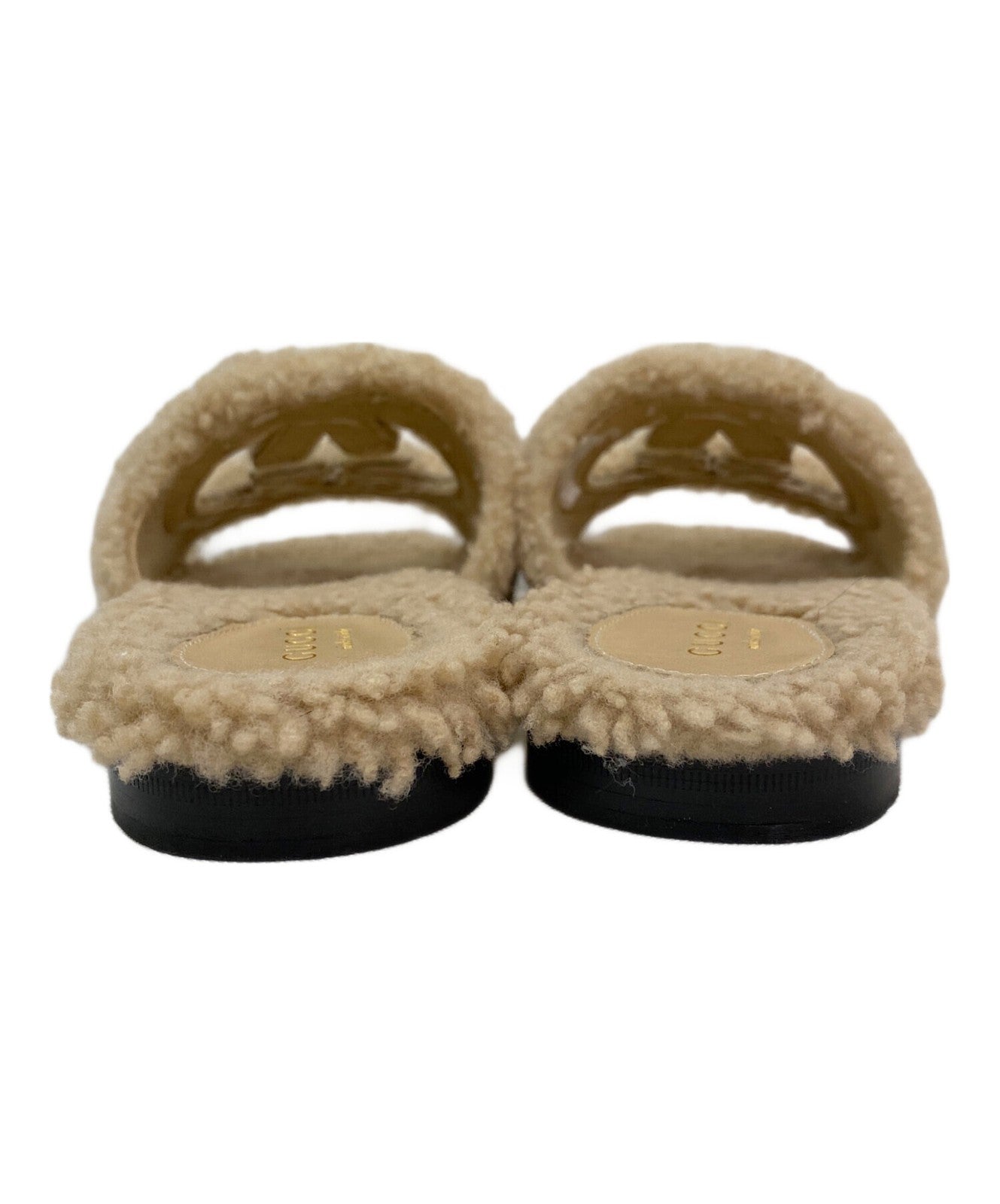 GUCCI Sandals Shoes Interlocking G EU 37 US 7 Beige Authentic