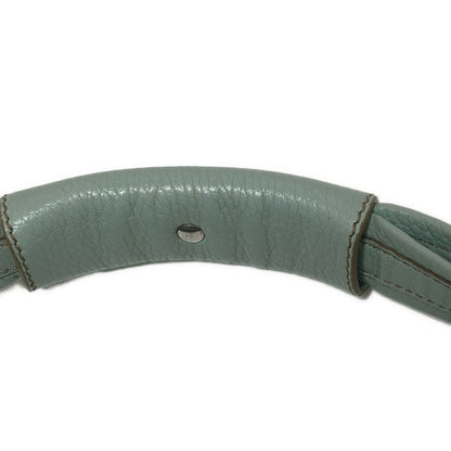 TOD'S Shoulder Bag Purse Leather Light Green Authentic