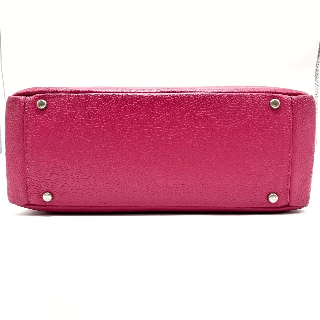 TOD'S Hand Bag Tote Purse Leather Pink Authentic