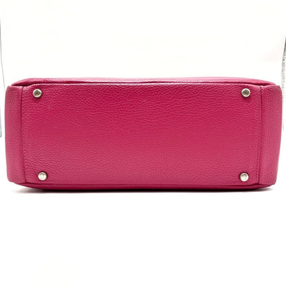 TOD'S Hand Bag Tote Purse Leather Pink Authentic