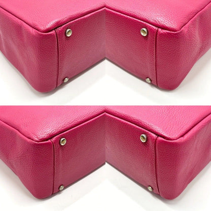 TOD'S Hand Bag Tote Purse Leather Pink Authentic