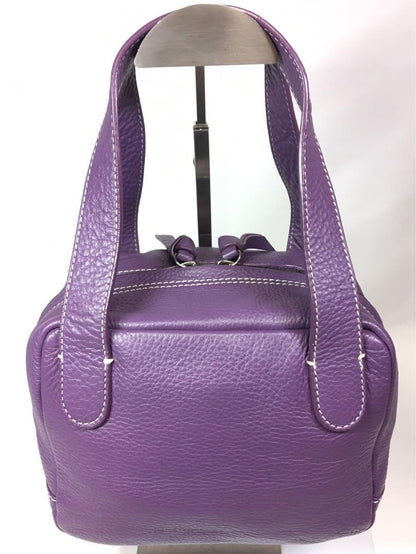 BALENCIAGA Hand Bag Tote Purse Leather Purple Authentic