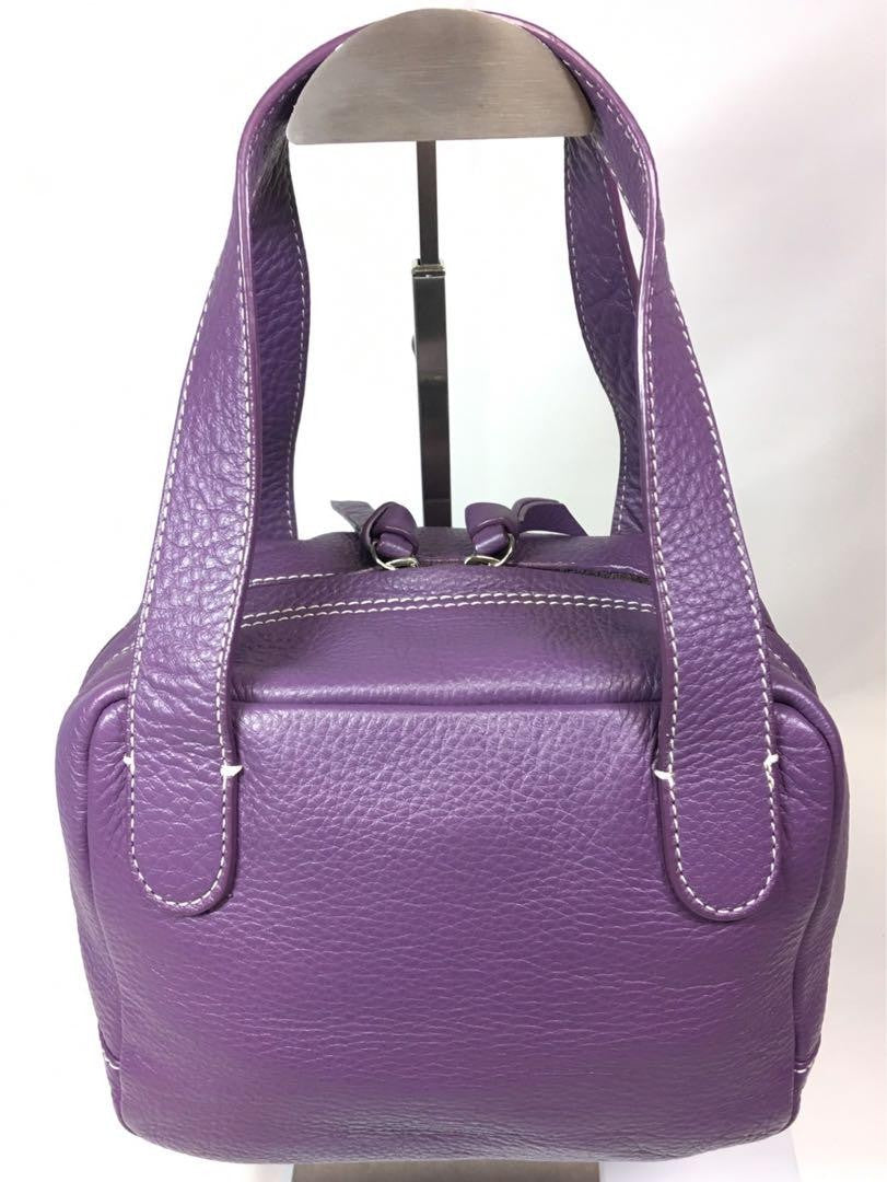 BALENCIAGA Hand Bag Tote Purse Leather Purple Authentic