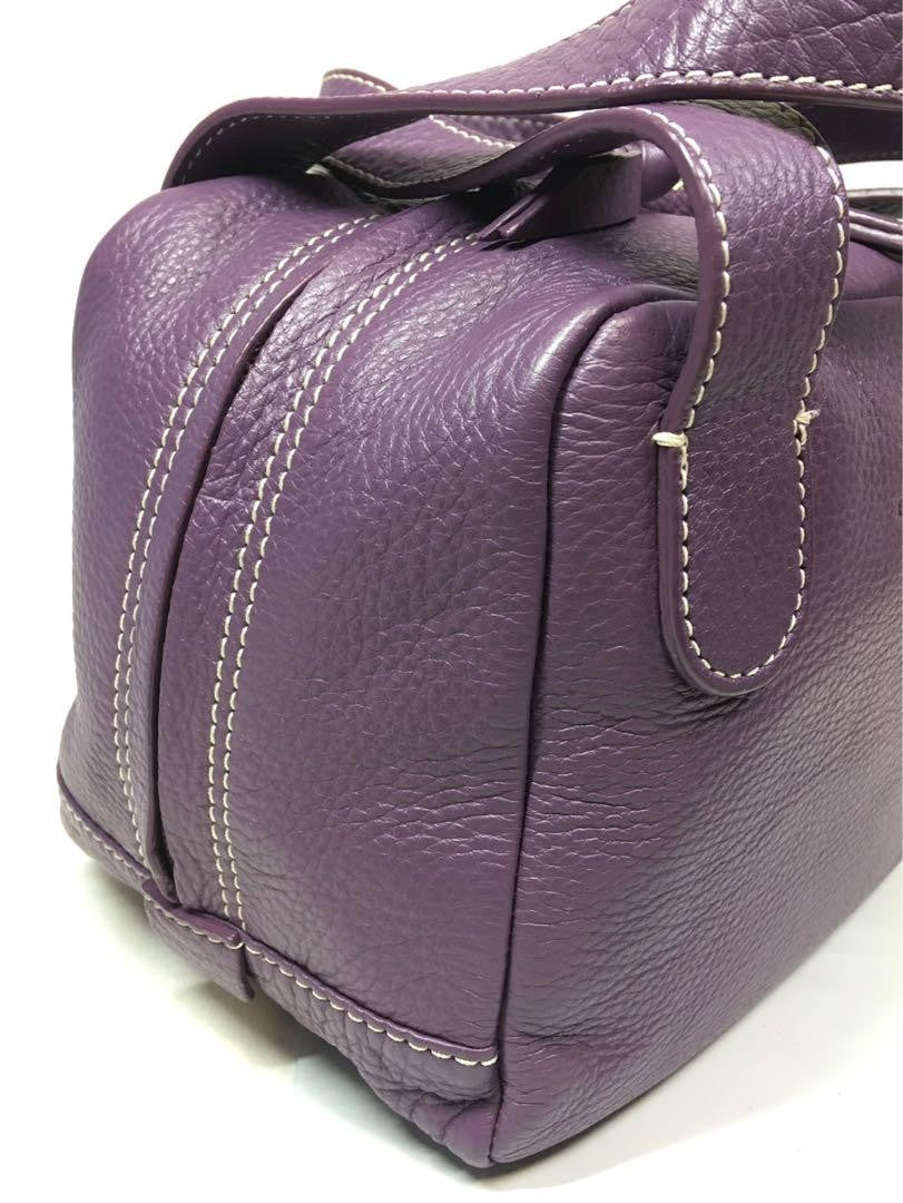BALENCIAGA Hand Bag Tote Purse Leather Purple Authentic