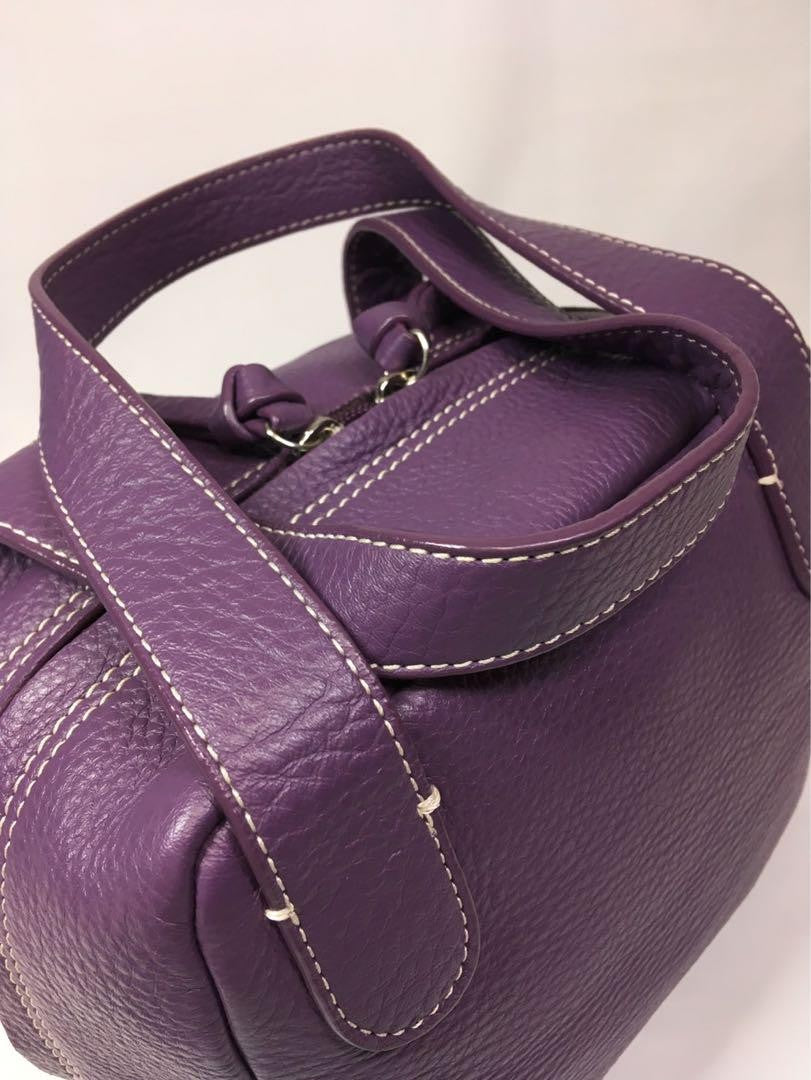 BALENCIAGA Hand Bag Tote Purse Leather Purple Authentic