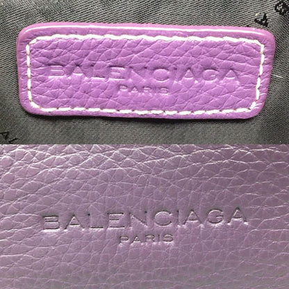 BALENCIAGA Hand Bag Tote Purse Leather Purple Authentic