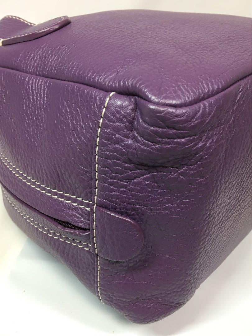 BALENCIAGA Hand Bag Tote Purse Leather Purple Authentic