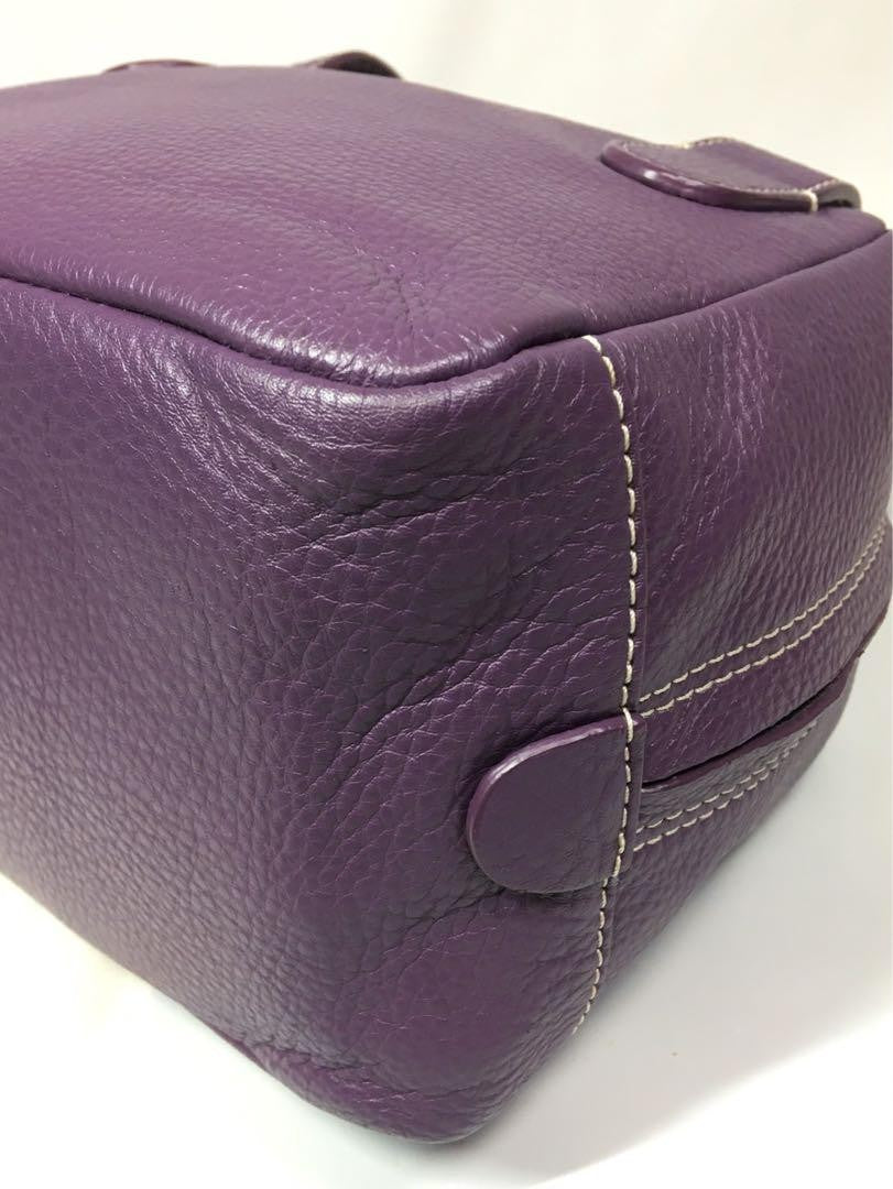 BALENCIAGA Hand Bag Tote Purse Leather Purple Authentic
