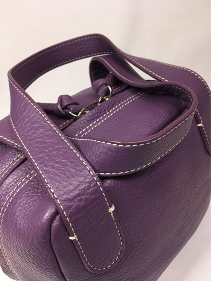 BALENCIAGA Hand Bag Tote Purse Leather Purple Authentic
