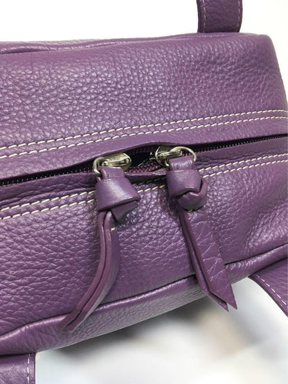 BALENCIAGA Hand Bag Tote Purse Leather Purple Authentic