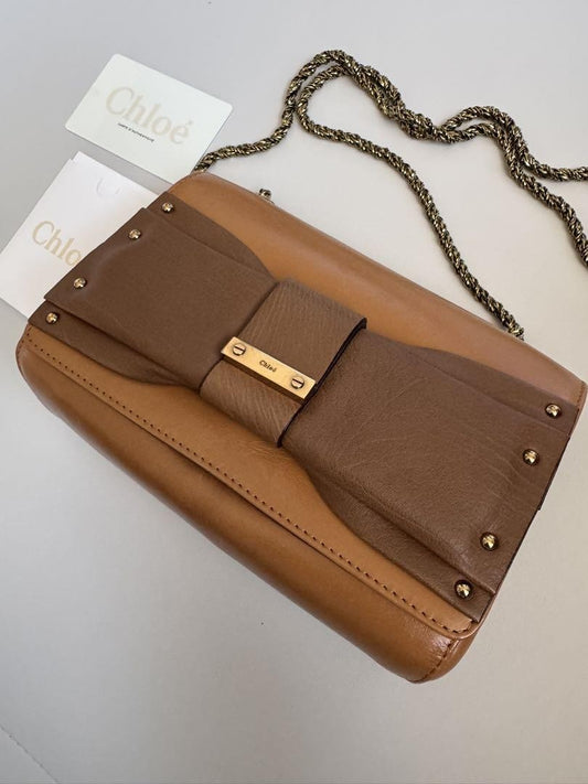 Chloe Shoulder Bag Purse Chain Leather Authentic