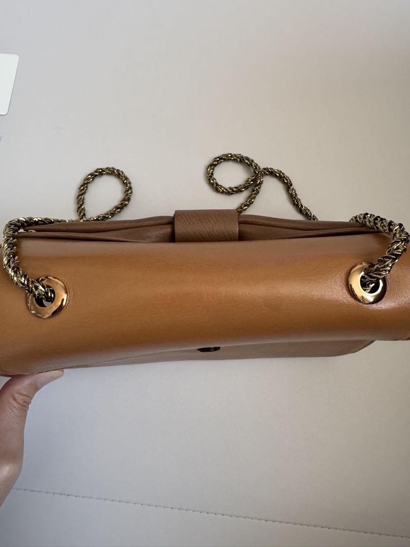Chloe Shoulder Bag Purse Chain Leather Authentic