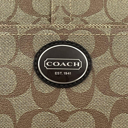 COACH Hand Bag Tote Purse PVC Leather Brown Authentic