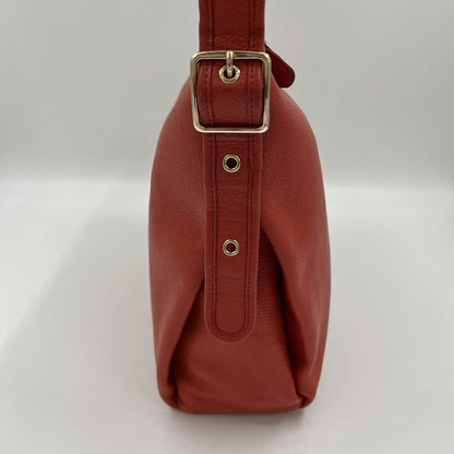 COACH Shoulder Bag Purse Leather Orange Authentic