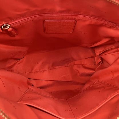 COACH Shoulder Bag Purse Leather Orange Authentic