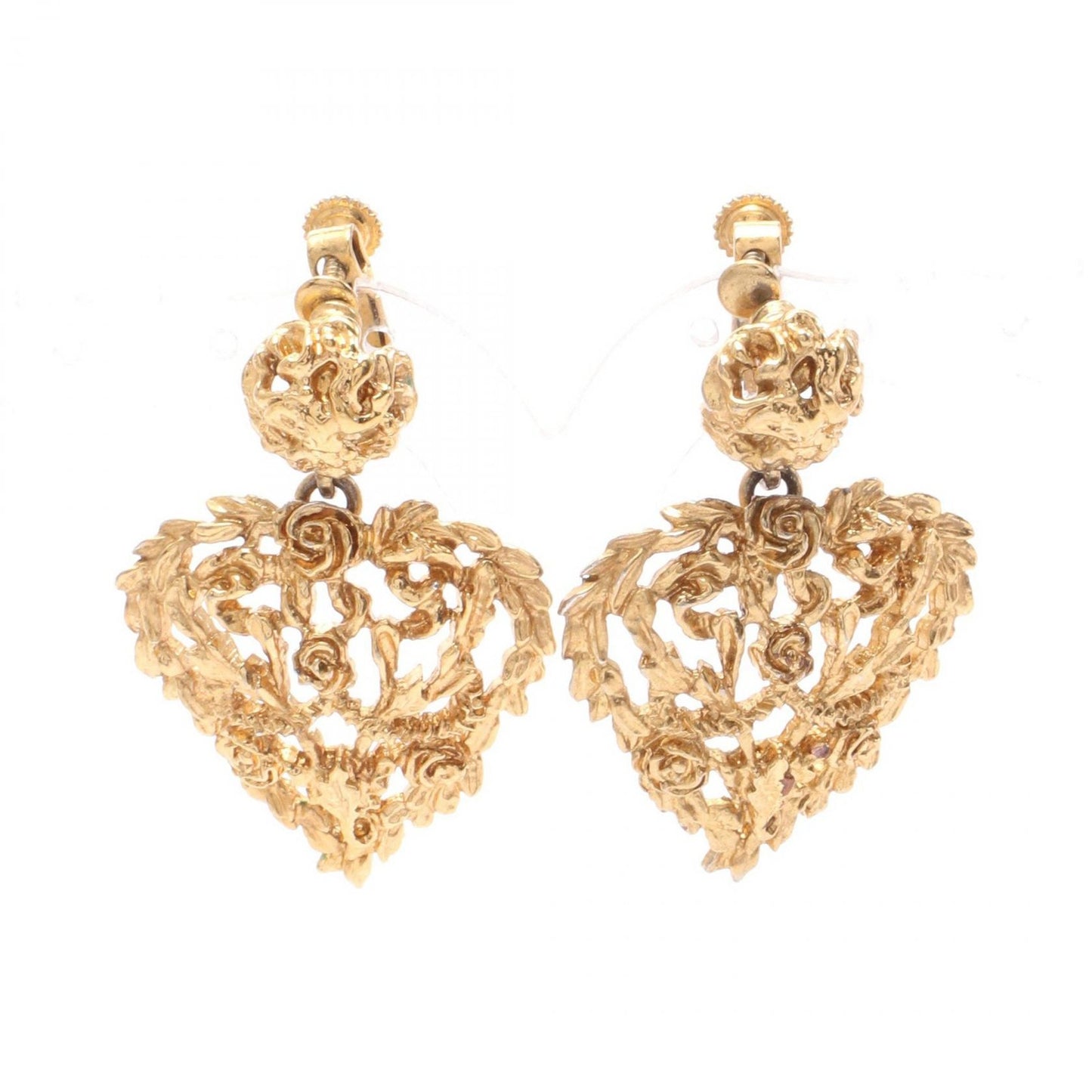 Saint Laurent Earrings YSL Cassandra GP Gold Authentic