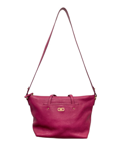 Salvatore Ferragamo handbag Tote Purse Pink convertible Authentic Women's Used