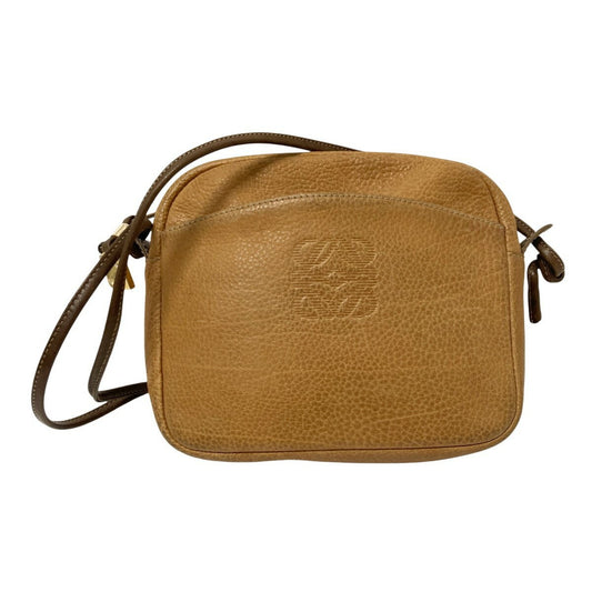 LOEWE Shoulder Bag Purse Anagram Beige Authentic