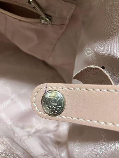 Longchamp Hand Bag Tote Purse Leather Pink Authentic
