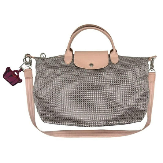 Longchamp Hand Shoulder Bag Tote Purse Le Pliage Nylon Pink Authentic