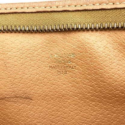 CELINE Clutch Bag Second Bag Macadam PVC Leather Brown Authentic