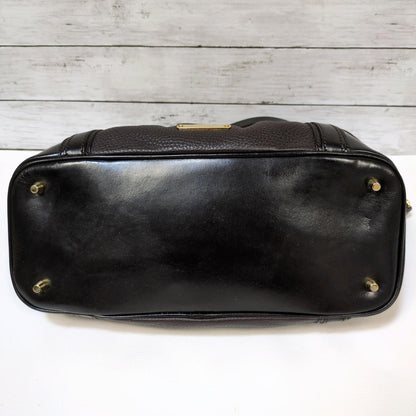 BURBERRY Hand Shoulder Bag Tote Purse 2way Nova Check Leather Dark Brown Auth